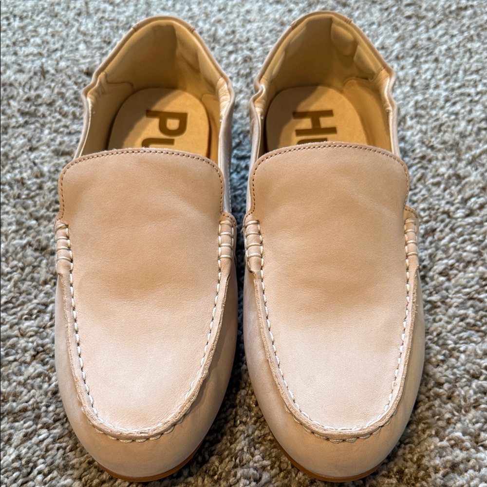 Women’s Hush Puppies Light Taupe Beige Nubuck Cora Loafers